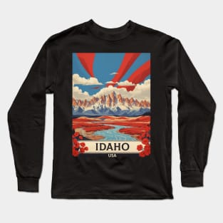 Idaho United States of America Tourism Vintage Poster Long Sleeve T-Shirt